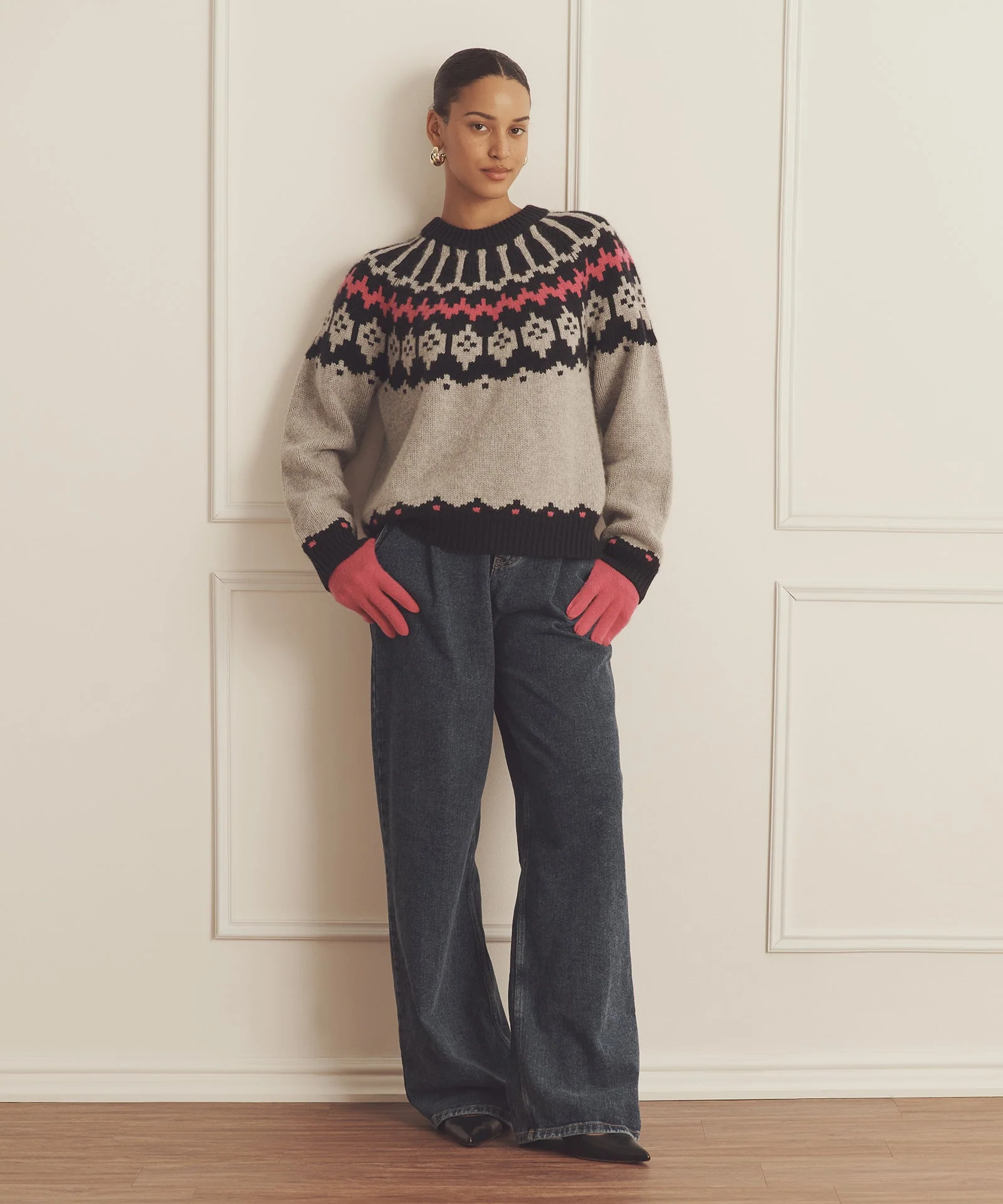 Super Luxe Cashmere Fair Isle Crewneck - Image 11