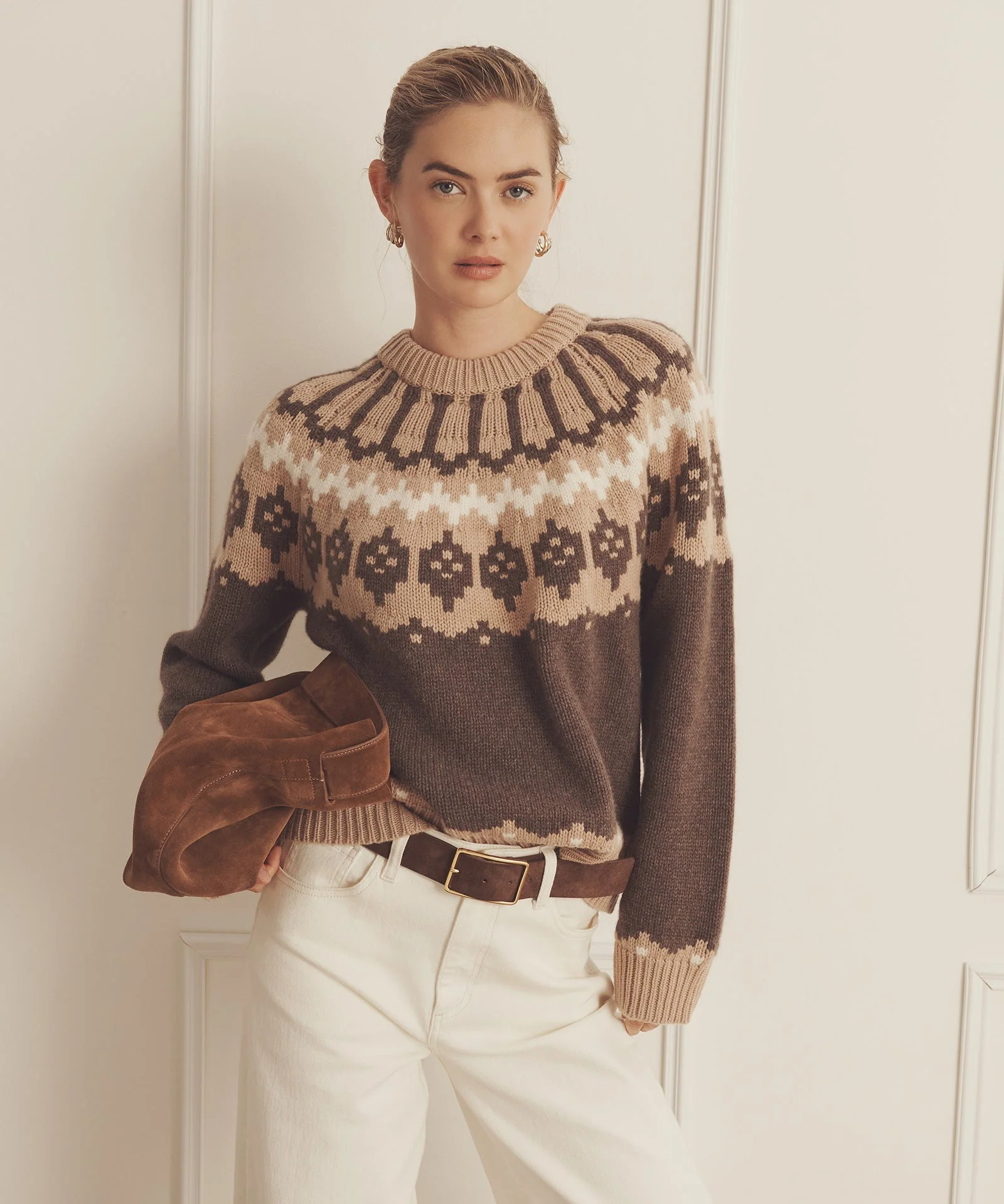 Super Luxe Cashmere Fair Isle Crewneck - Image 4