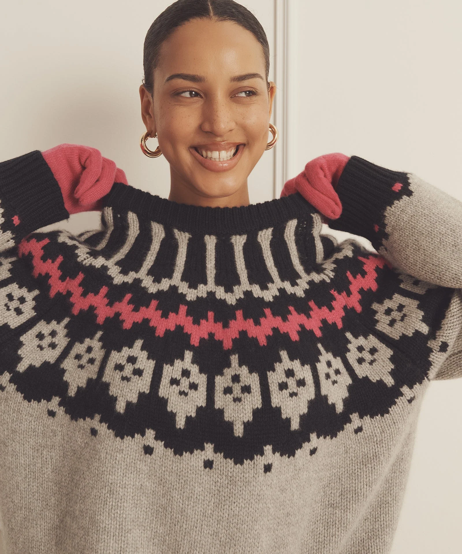 Super Luxe Cashmere Fair Isle Crewneck - Image 5