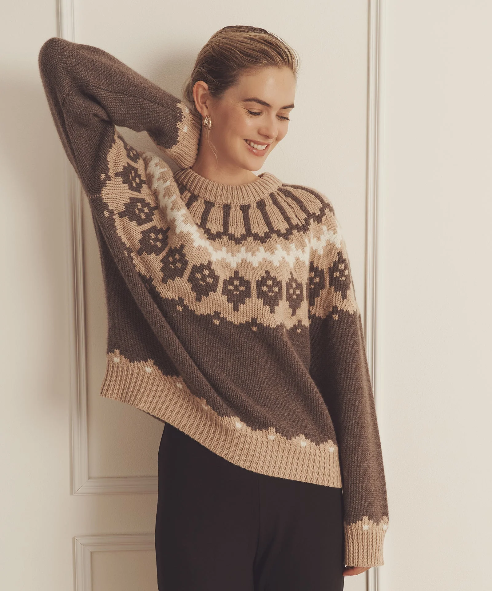 Super Luxe Cashmere Fair Isle Crewneck - Image 7