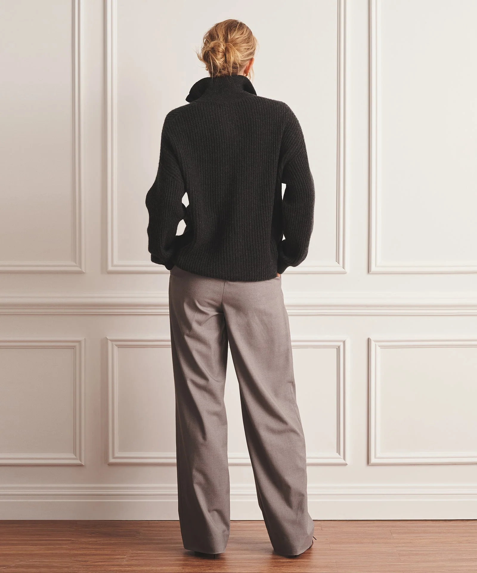 Luxe Cashmere High Neck Henley Sweater - Image 17