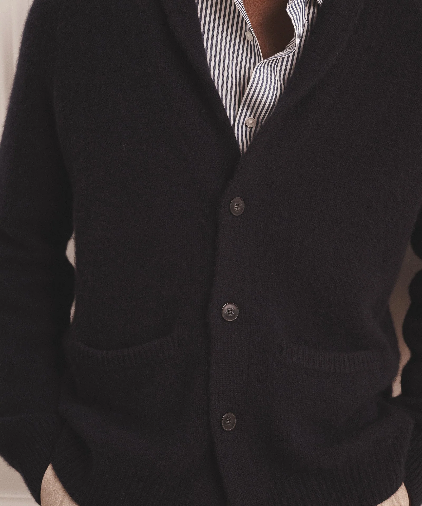 Super Luxe Cashmere Shawl Collared Cardigan - Image 8