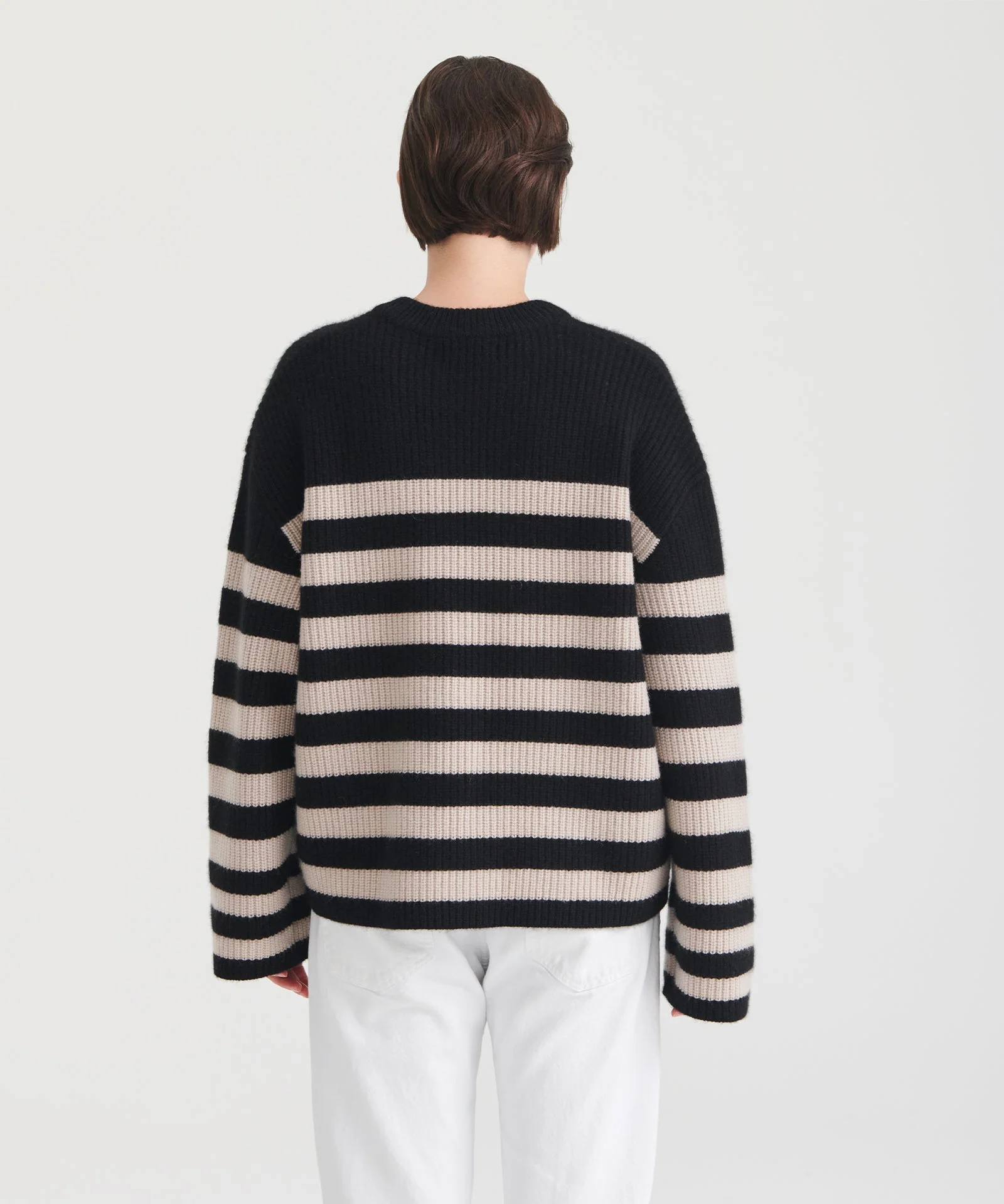 Super Luxe Cashmere Striped Crewneck - Image 6