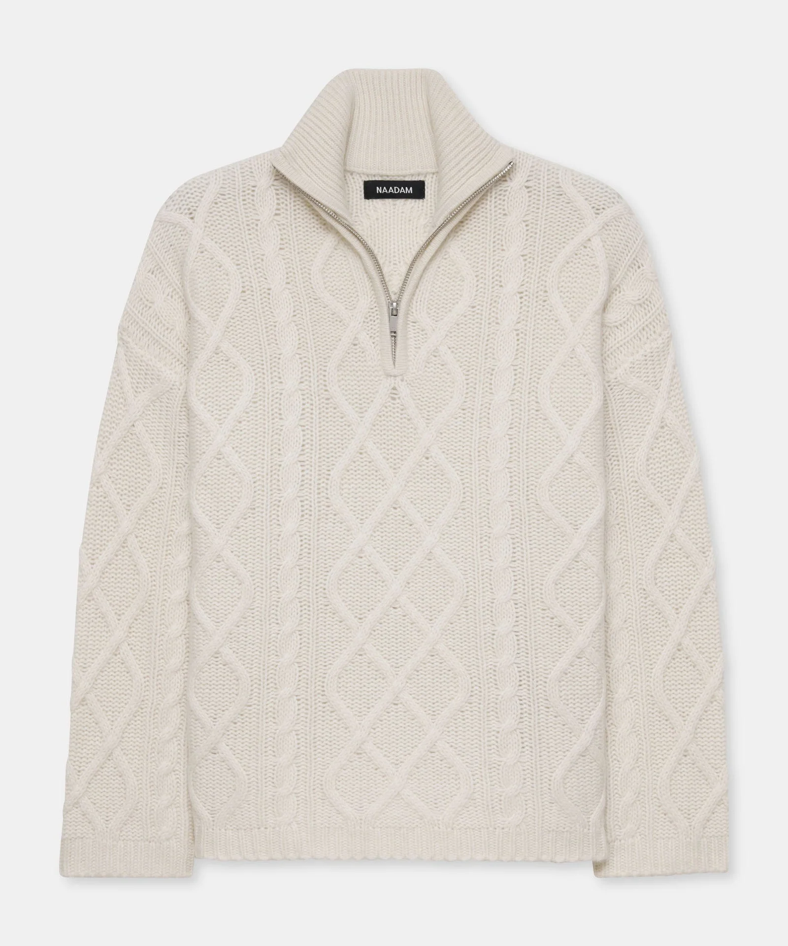 Super Luxe Cashmino Cable Quarter Zip - Image 10