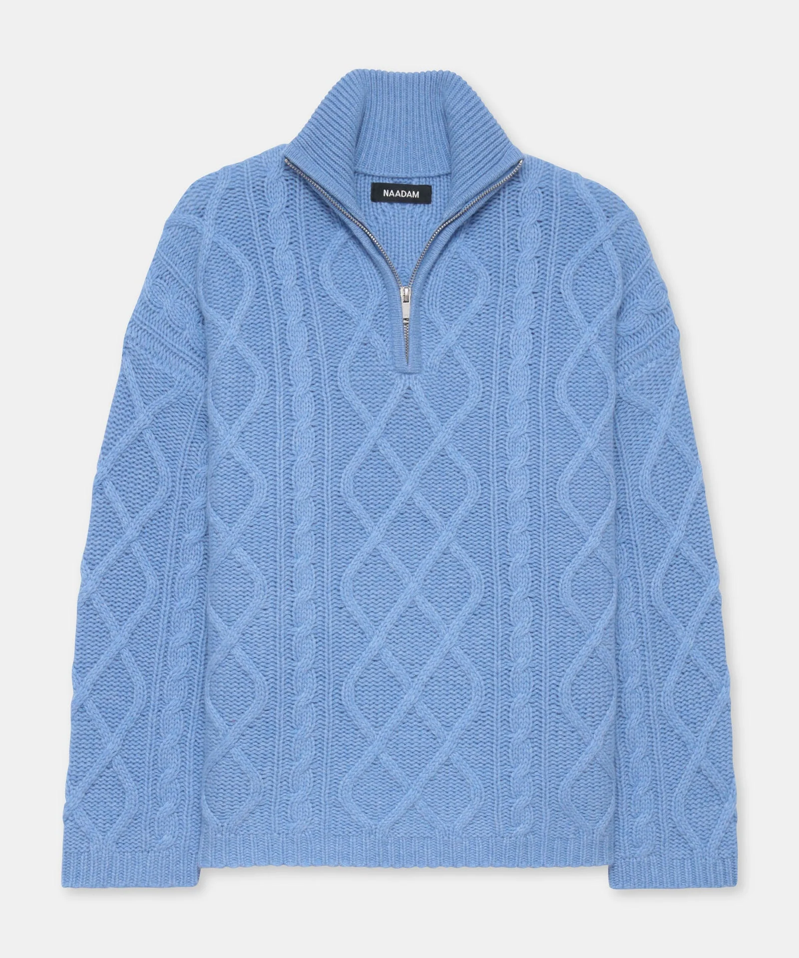 Super Luxe Cashmino Cable Quarter Zip - Image 11