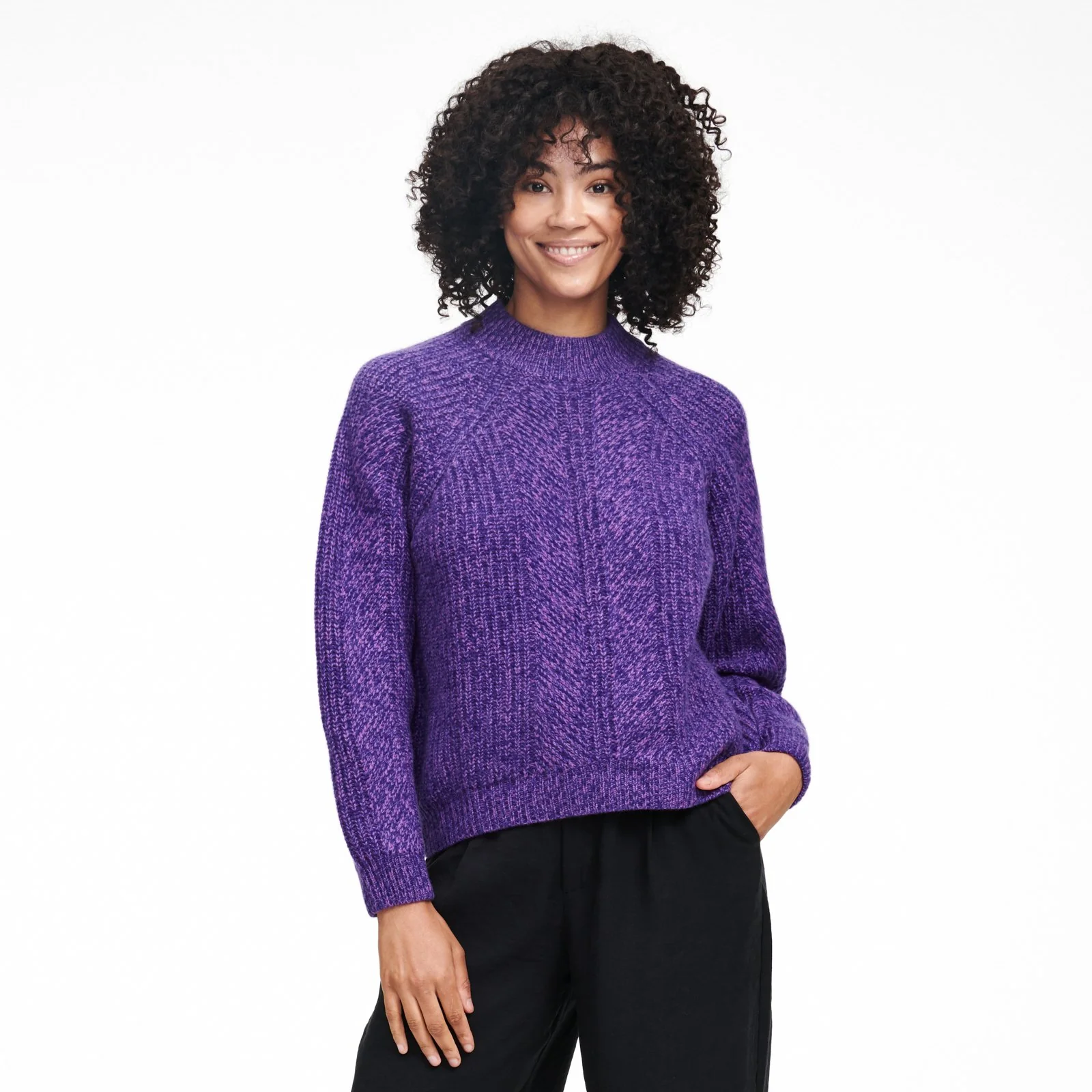 Cashmino Textured Crewneck Sweater - Image 4