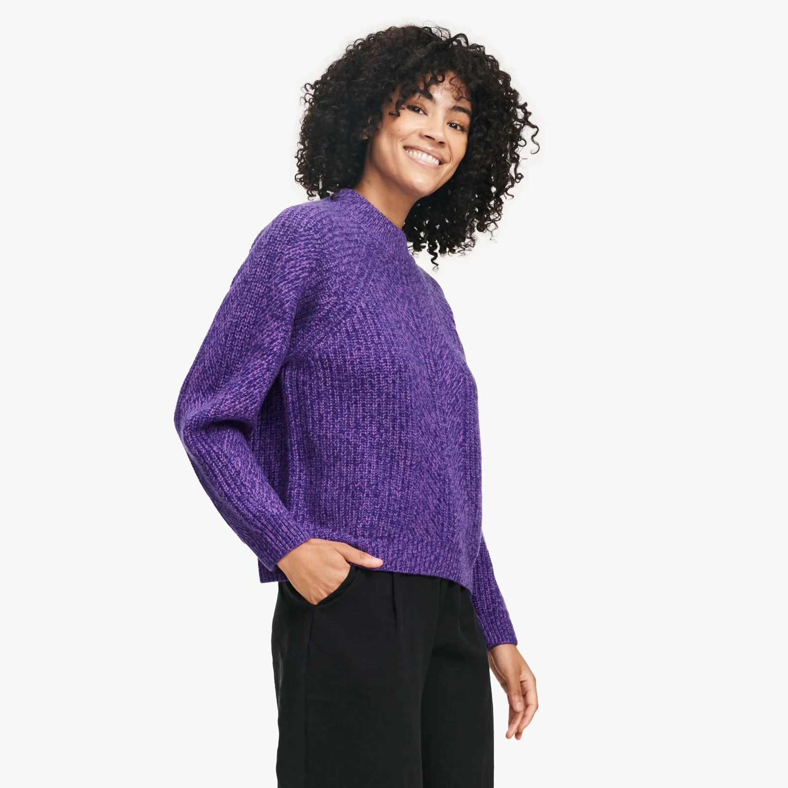 Cashmino Textured Crewneck Sweater - Image 5