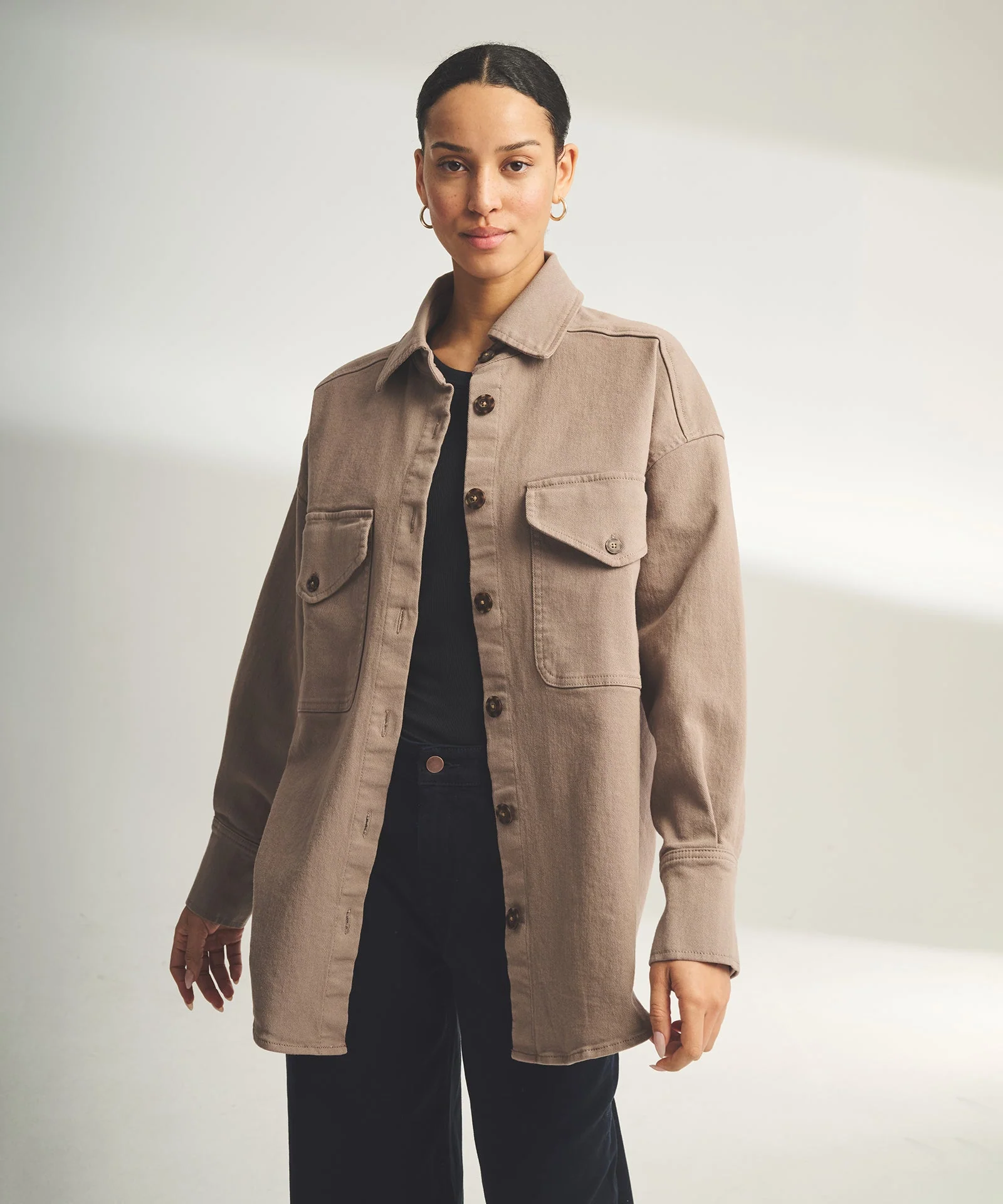 Soft Denim Oversized Jacket - Image 3