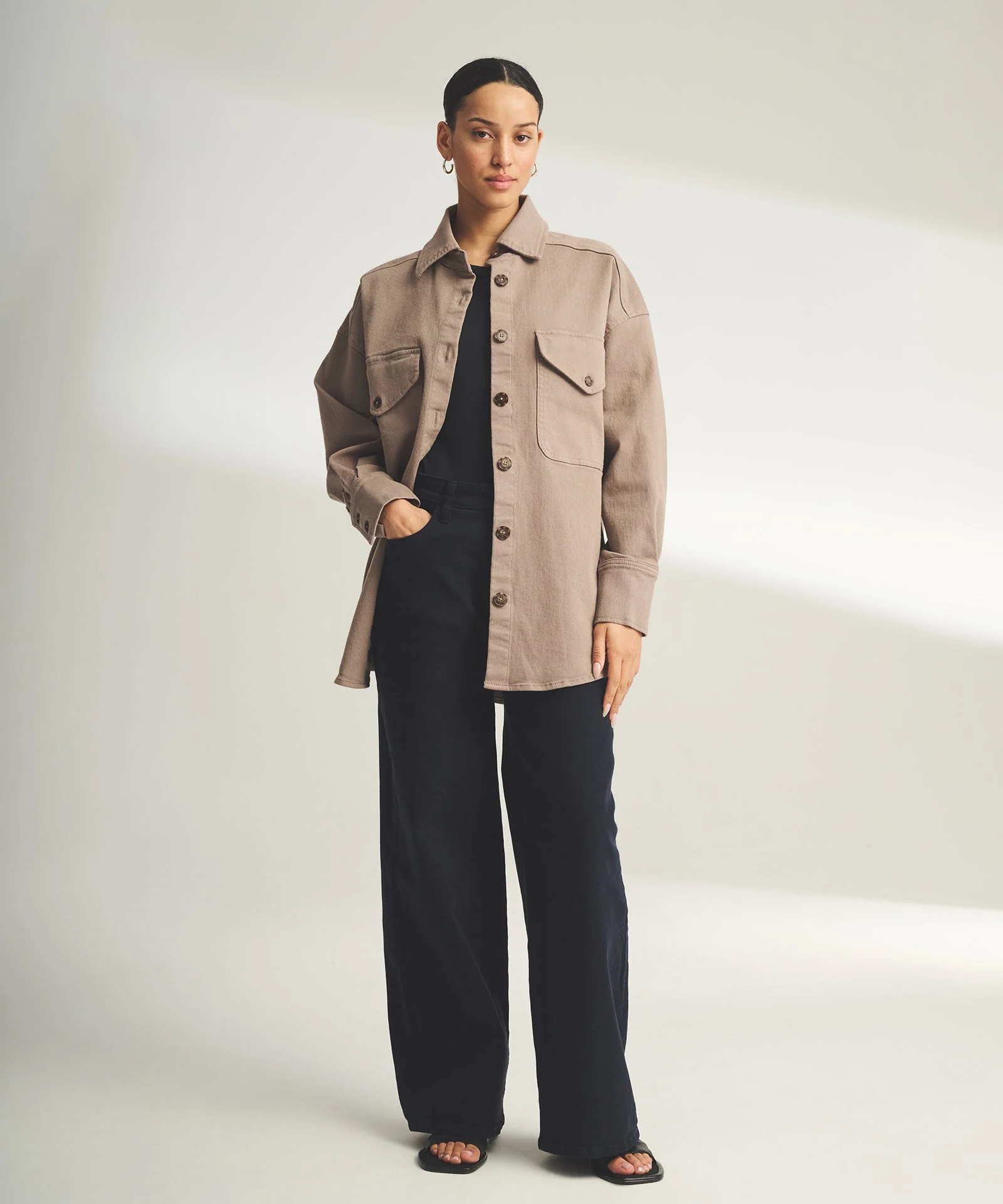 Soft Denim Oversized Jacket - Image 4