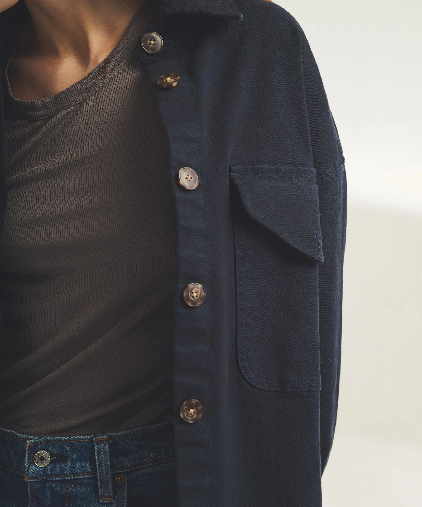Soft Denim Oversized Jacket - Image 9