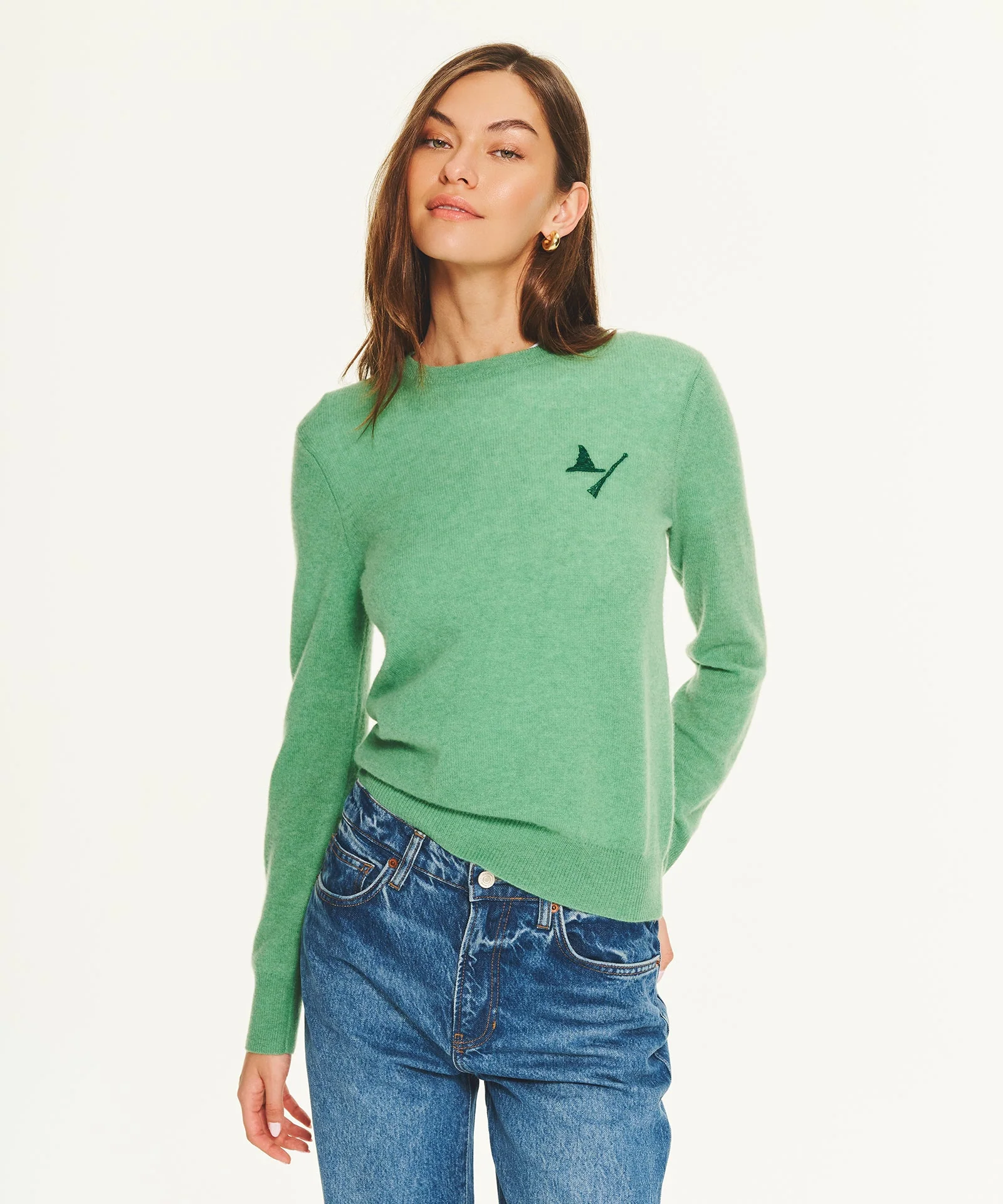 Wicked Elphaba Hat and Broomstick Cashmere Sweater - Image 3