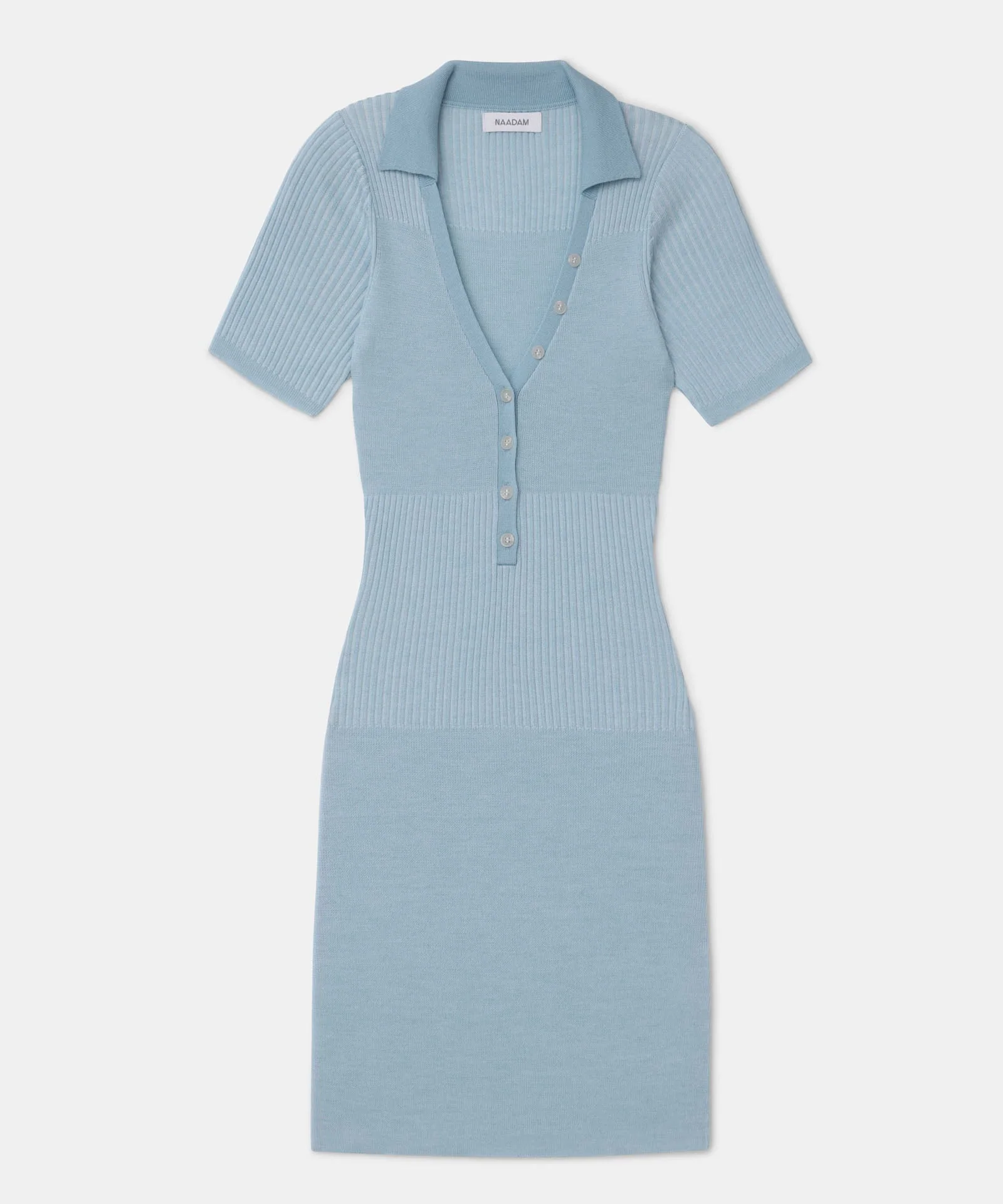 Wool Silk Plaited Polo Dress - Image 10