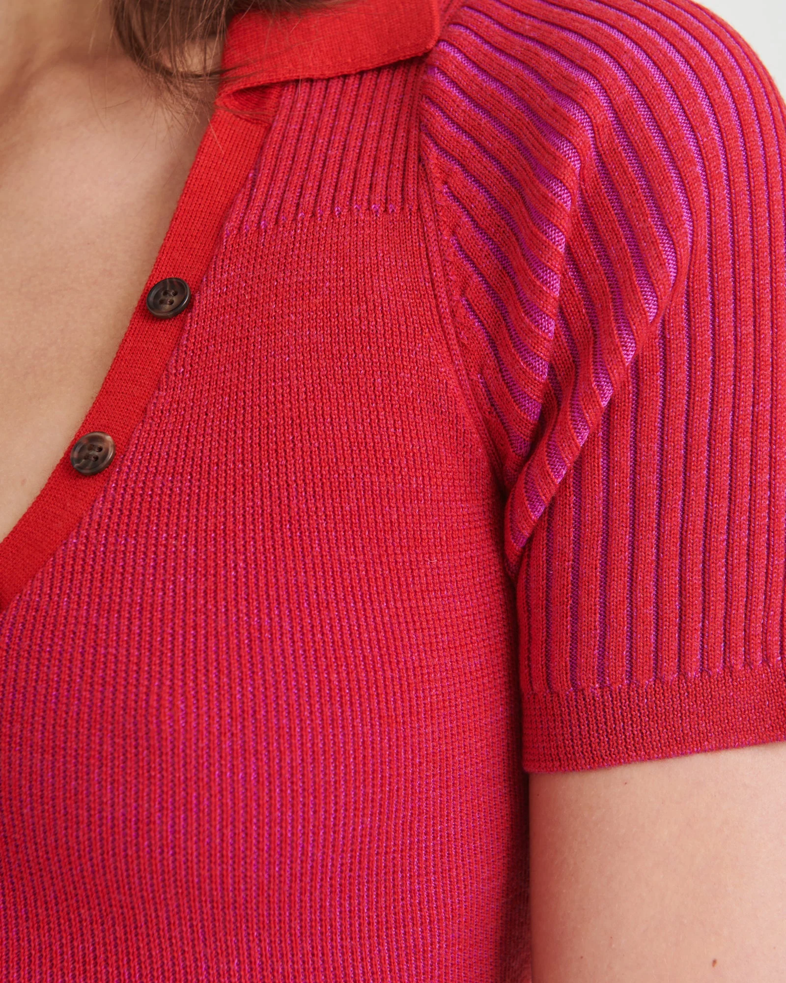 Wool Silk Plaited Polo Dress - Image 4