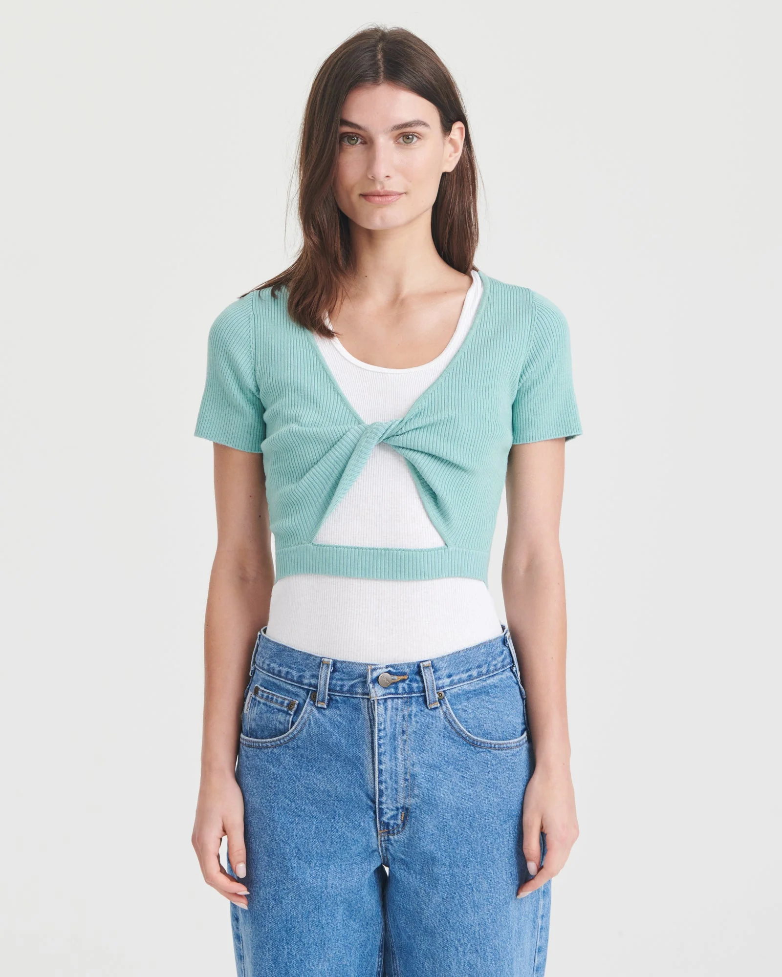 Wool Silk Reversible Twist Top - Image 16
