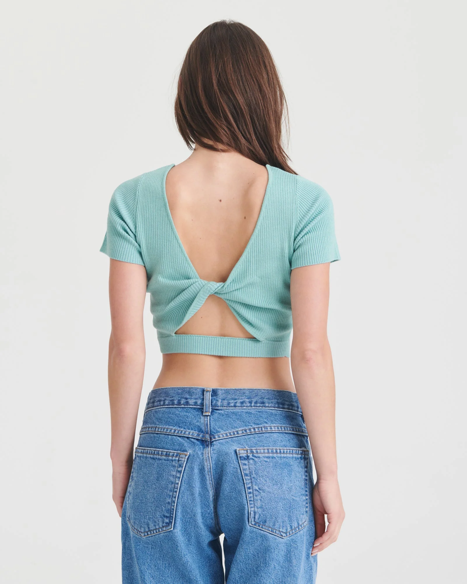 Wool Silk Reversible Twist Top - Image 17