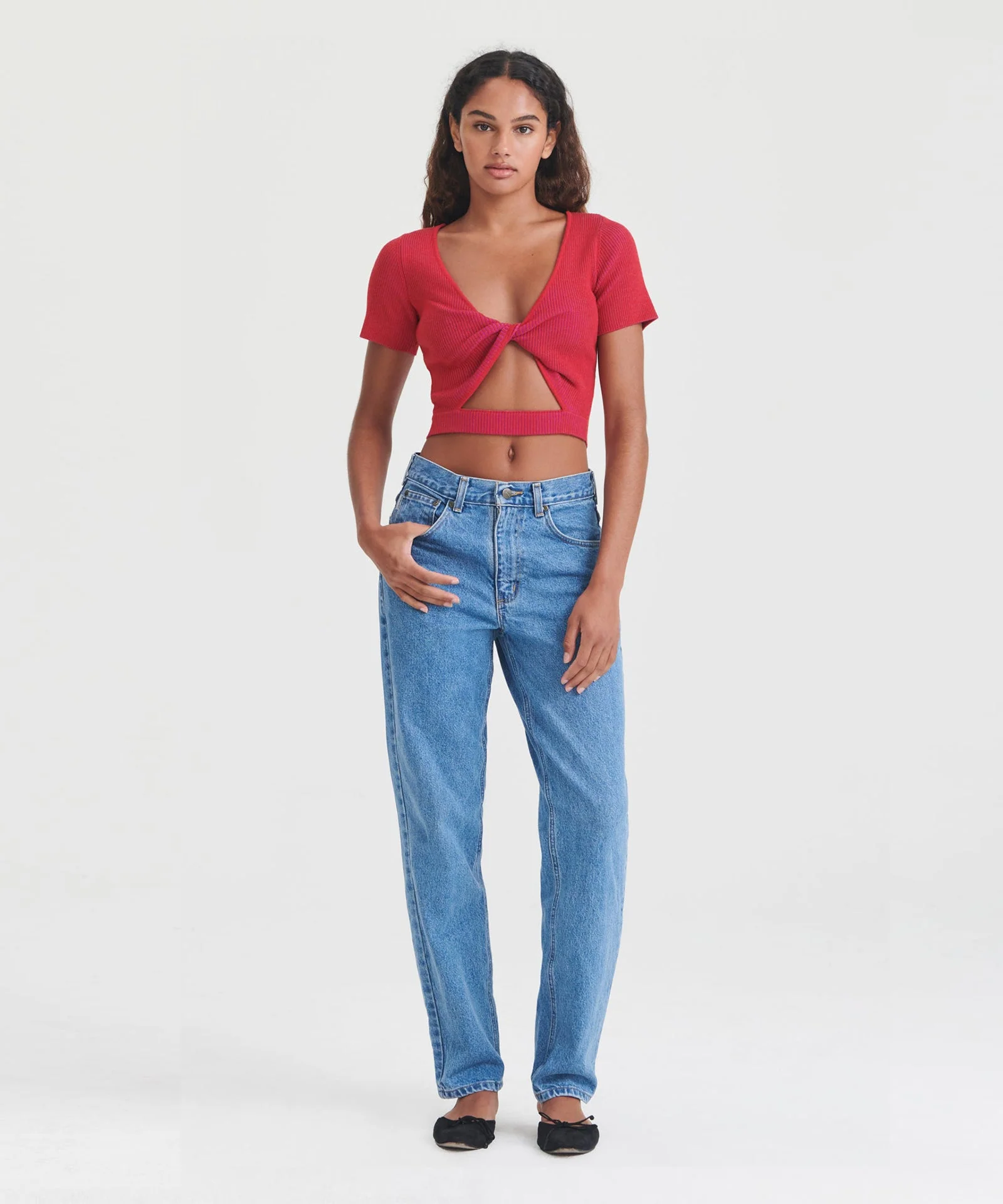 Wool Silk Reversible Twist Top - Image 4