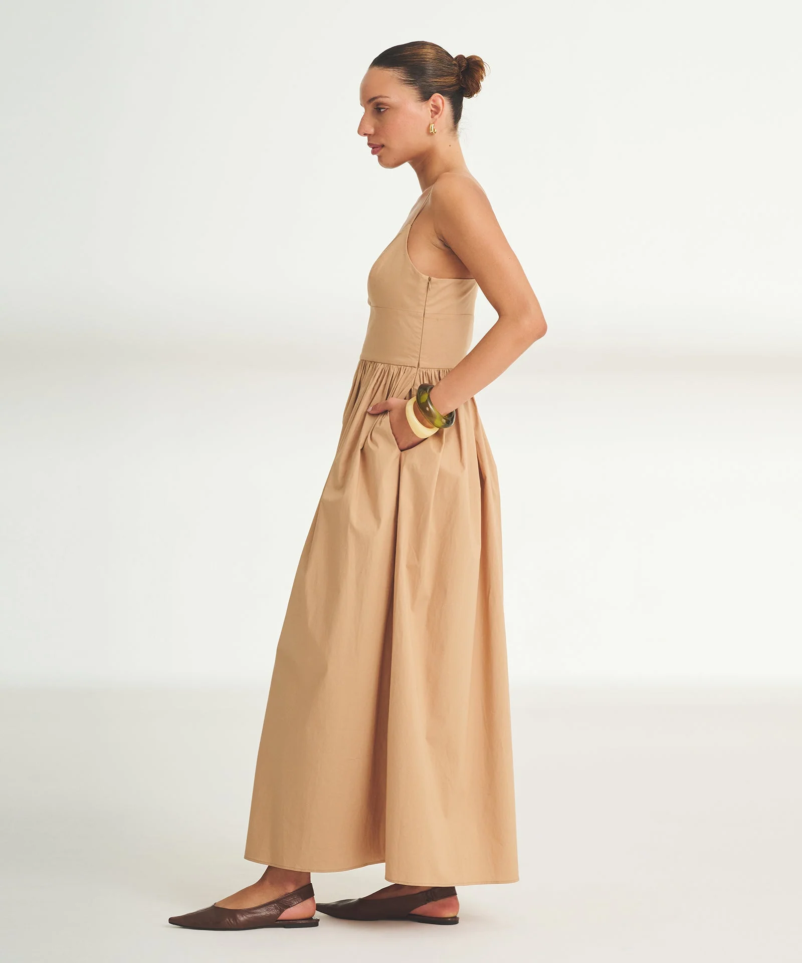 Novelty Woven Cotton Slip Dress - Image 4